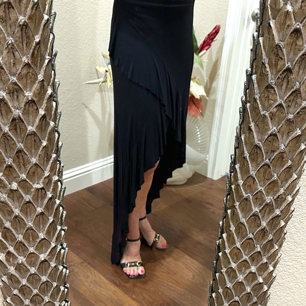 Bailey 44 Black Multi-Level Wrap Ruffle Skirt - image 5